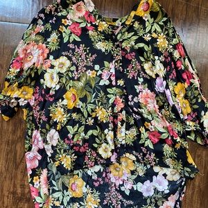 Zara Floral Button Down shirt